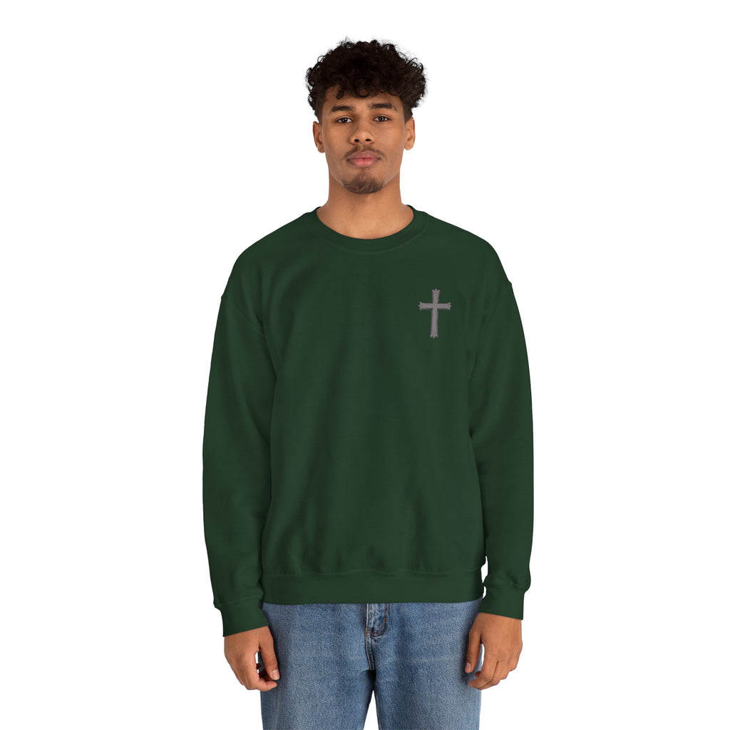 Crown of Thorns Sweatshirt — "By His Wounds We Are Healed" Isaiah 53:5 Crewneck