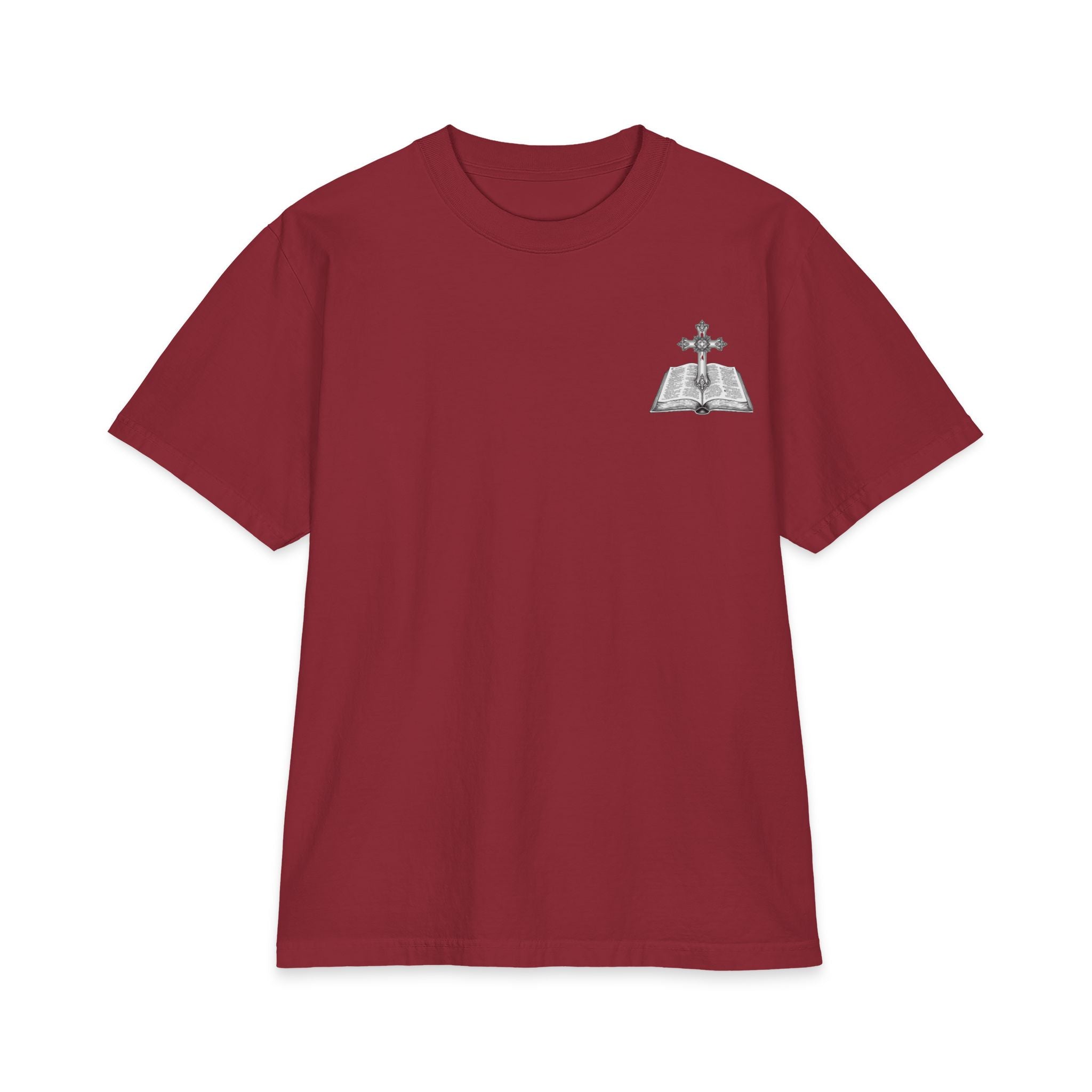 King of Kings Lion of Judah T‑Shirt — Cross Chest & Revelations 5:5 Christian Tee