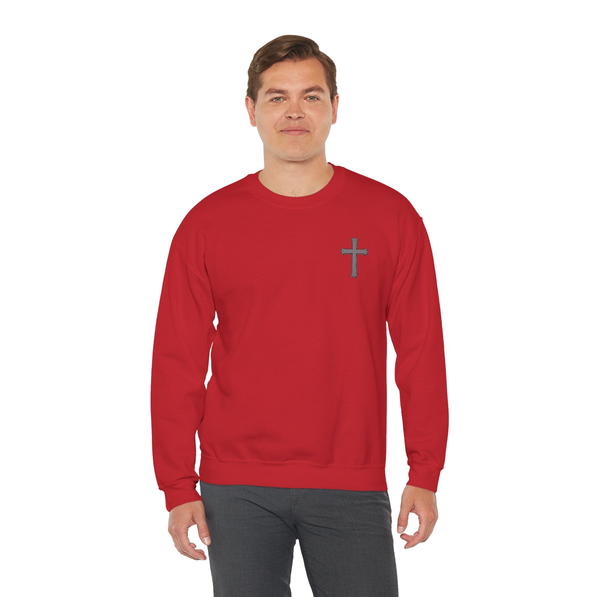 Crown of Thorns Sweatshirt — "By His Wounds We Are Healed" Isaiah 53:5 Crewneck