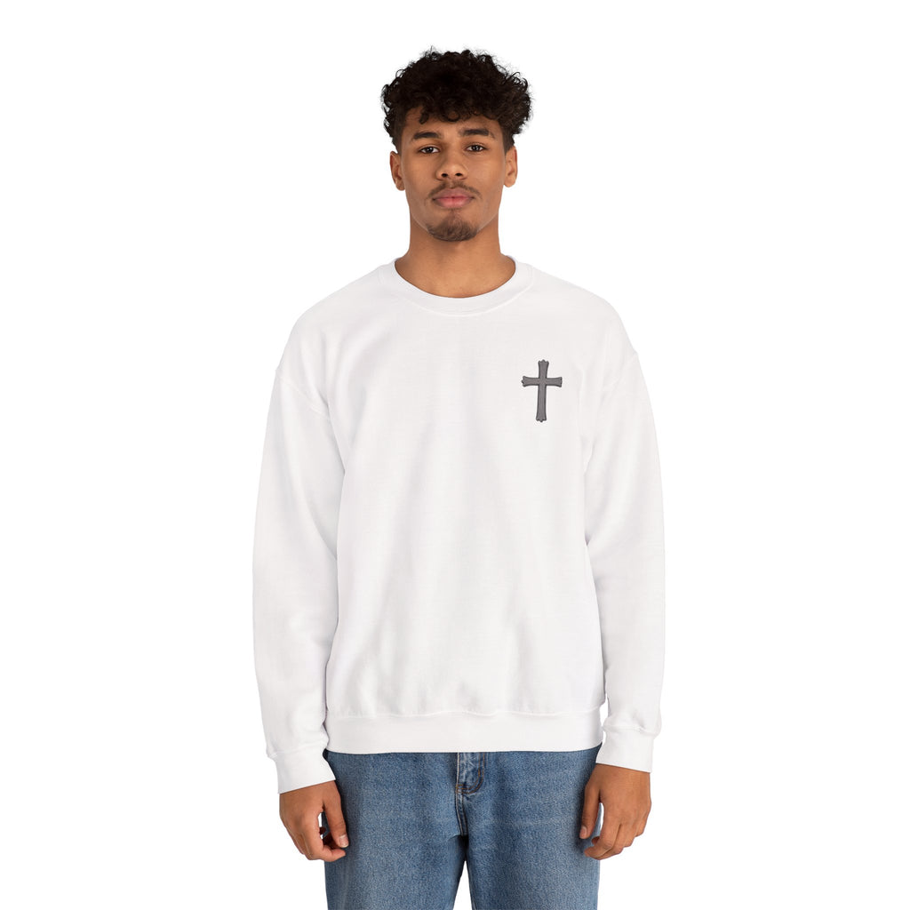 Crown of Thorns Sweatshirt — "By His Wounds We Are Healed" Isaiah 53:5 Crewneck