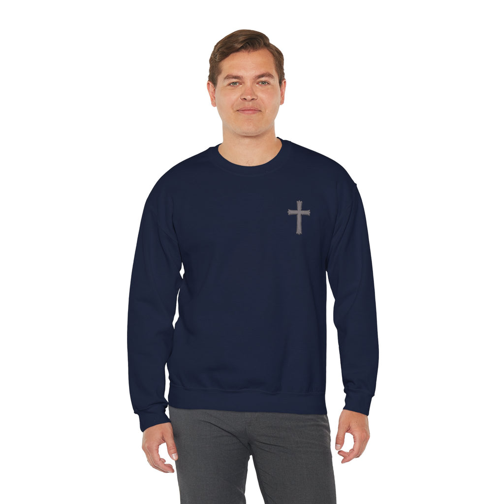 Crown of Thorns Sweatshirt — "By His Wounds We Are Healed" Isaiah 53:5 Crewneck