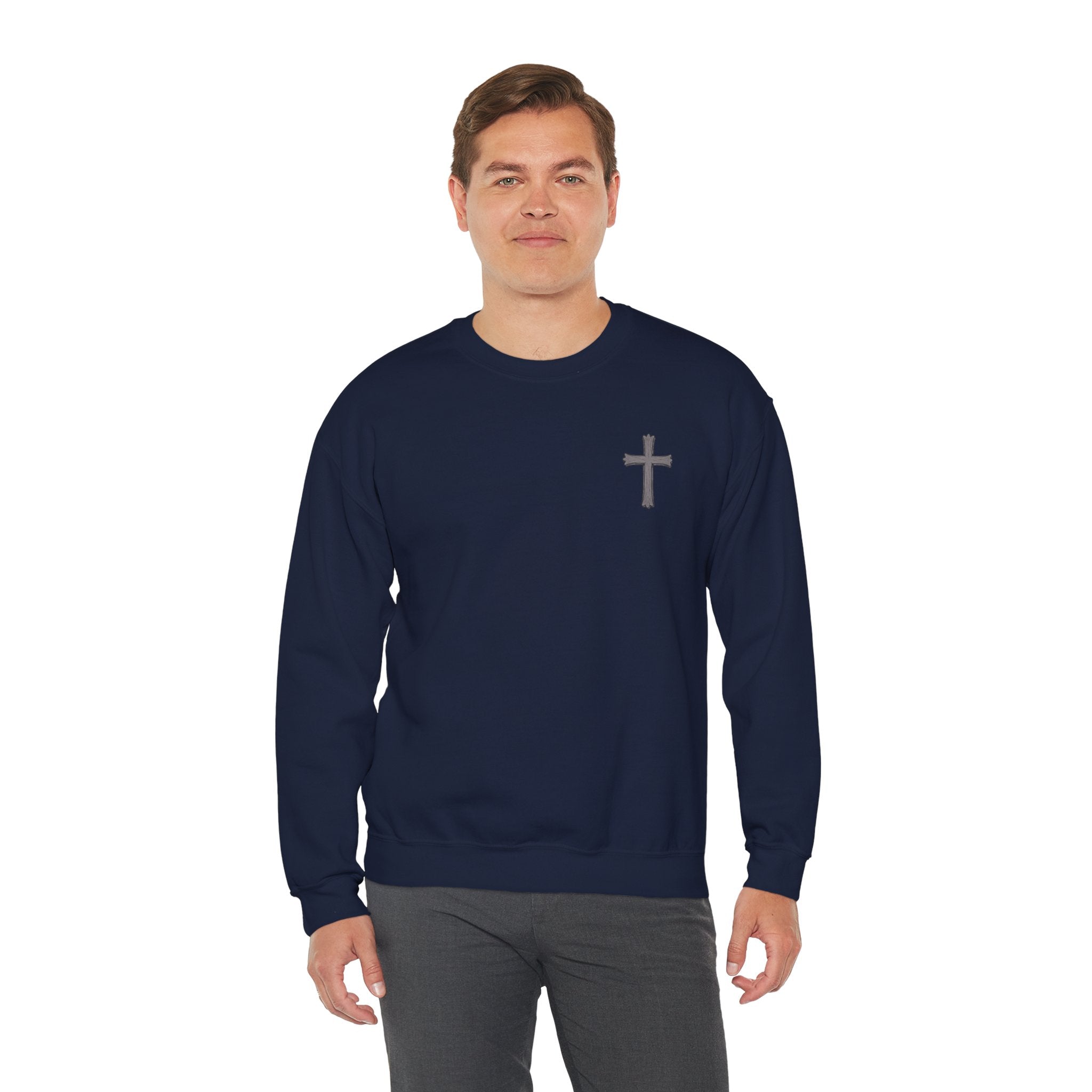 Crown of Thorns Sweatshirt — "By His Wounds We Are Healed" Isaiah 53:5 Crewneck