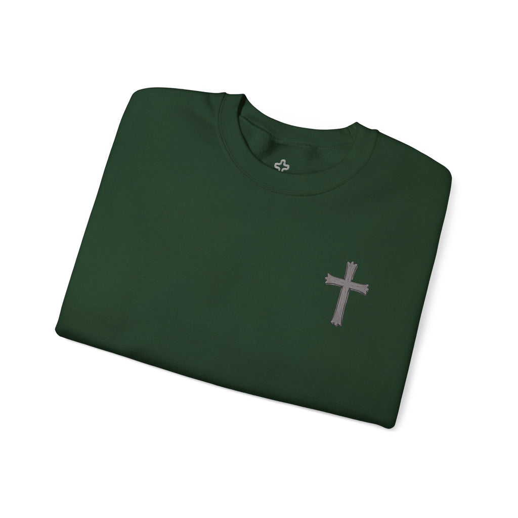 Crown of Thorns Sweatshirt — "By His Wounds We Are Healed" Isaiah 53:5 Crewneck