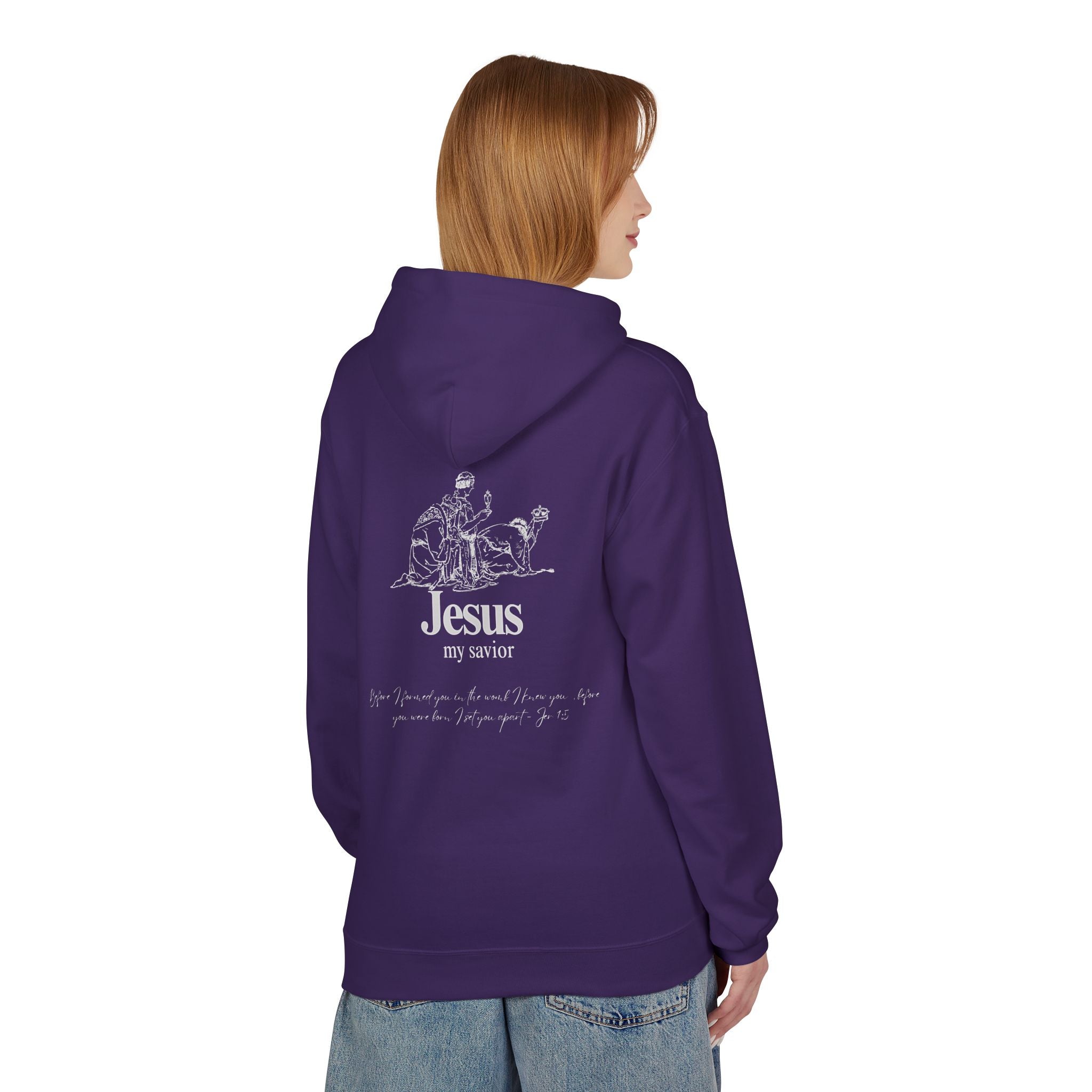 kings Hoodie — 'Jesus My Savior' Illustrated Lamb & Shepherd Faith Pullover