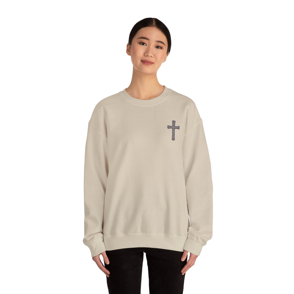 Crown of Thorns Sweatshirt — "By His Wounds We Are Healed" Isaiah 53:5 Crewneck