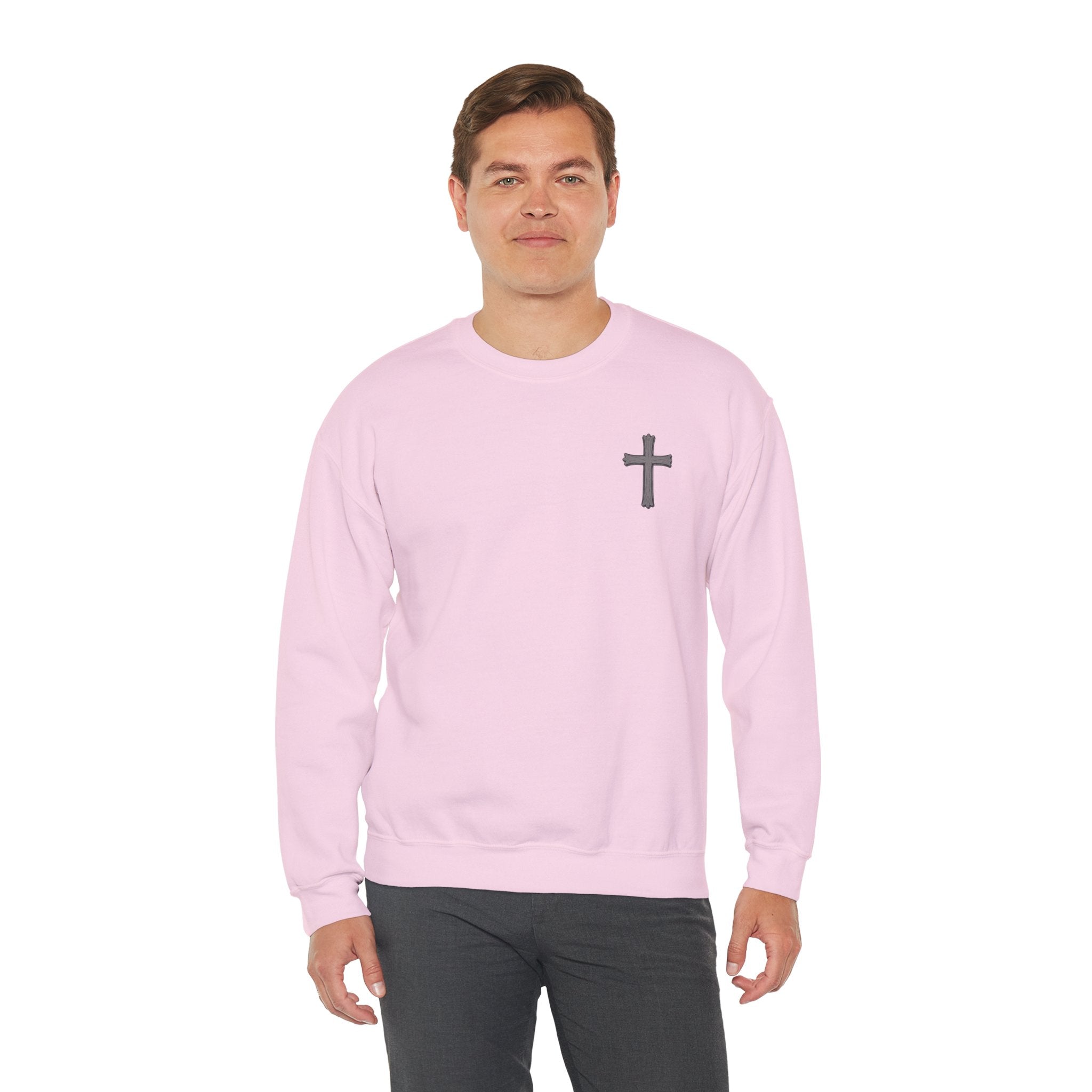 Crown of Thorns Sweatshirt — "By His Wounds We Are Healed" Isaiah 53:5 Crewneck