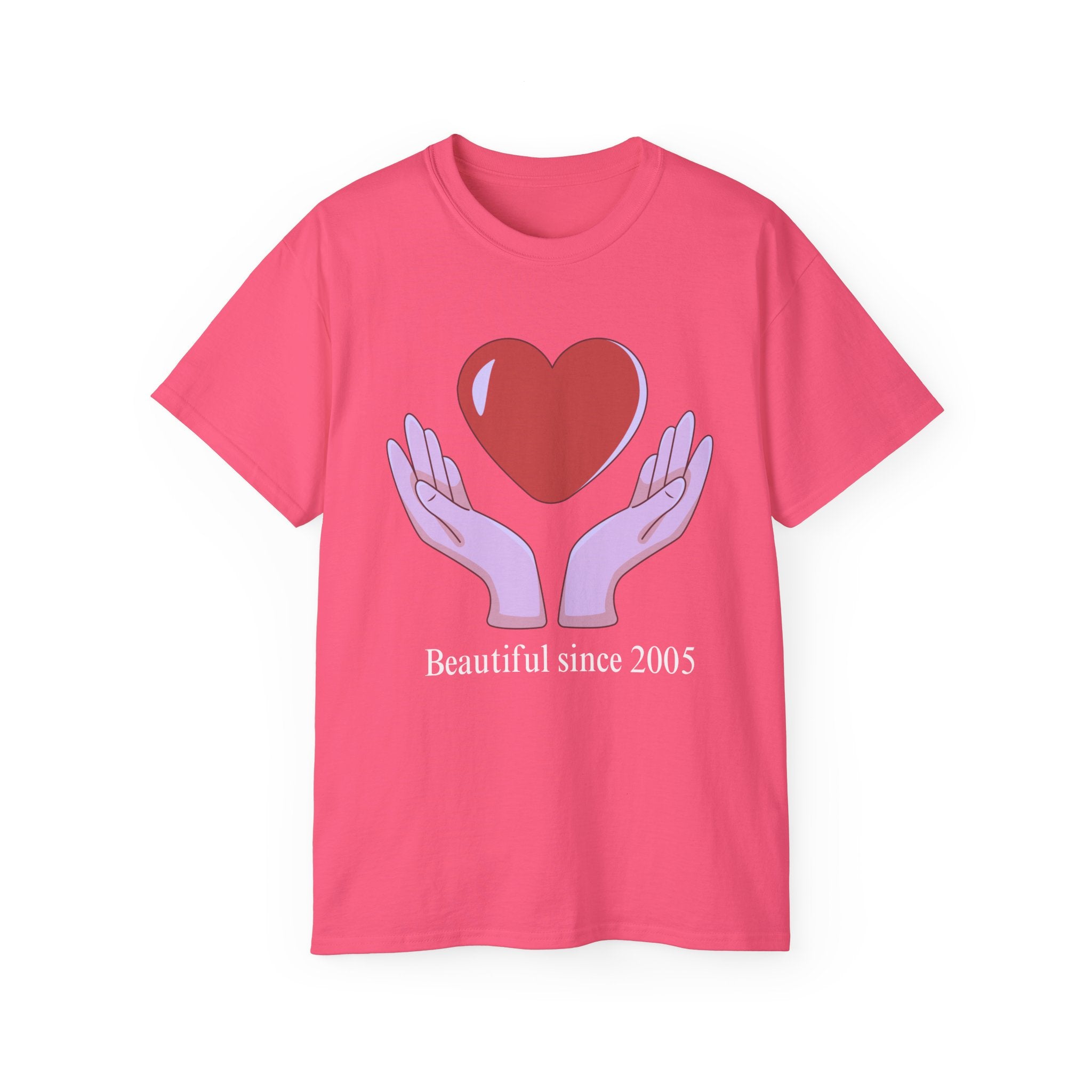 Beautiful Since 2005 Heart Graphic Tee — Birthday Gift for 18-Year-Olds