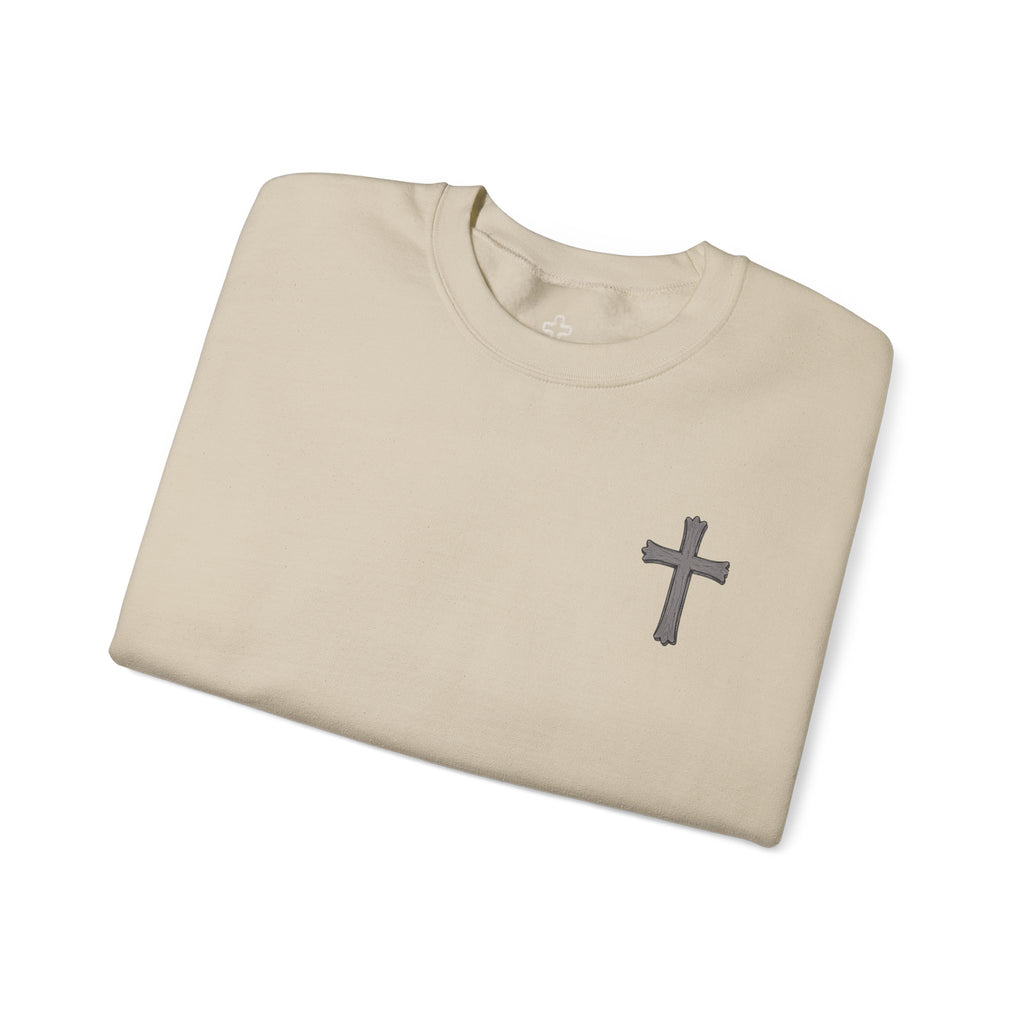 Crown of Thorns Sweatshirt — "By His Wounds We Are Healed" Isaiah 53:5 Crewneck