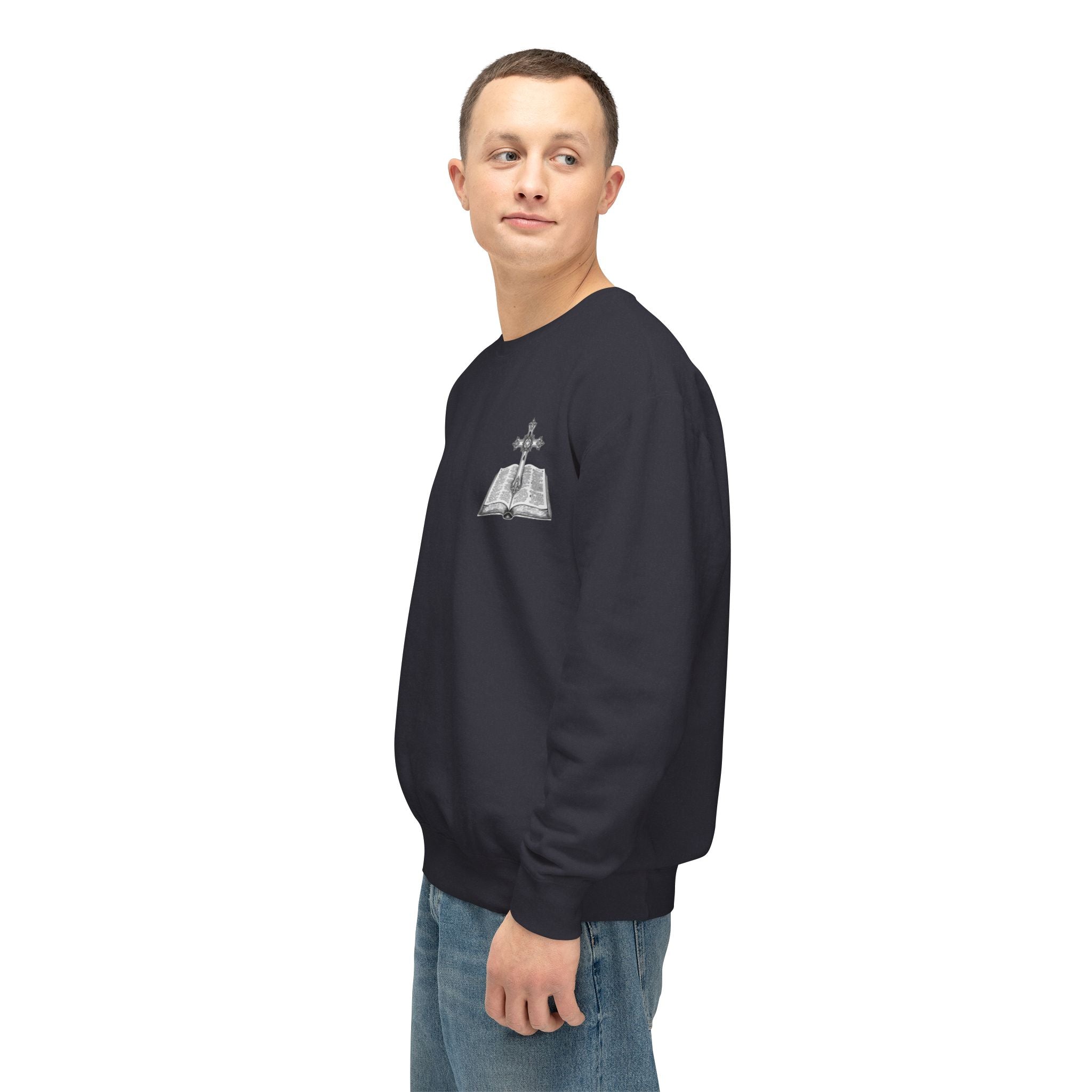 Lion Crewneck Sweatshirt — "King of Kings" Bible Verse Design
