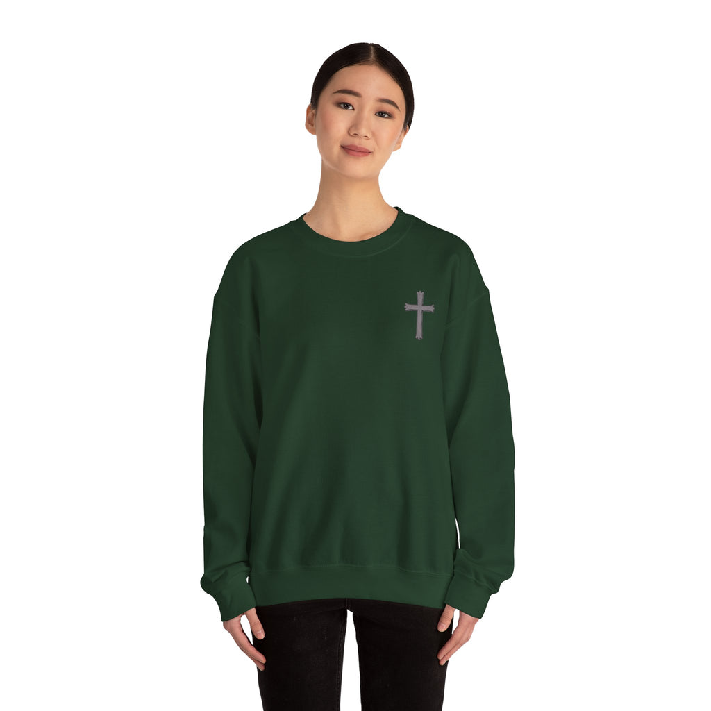 Crown of Thorns Sweatshirt — "By His Wounds We Are Healed" Isaiah 53:5 Crewneck