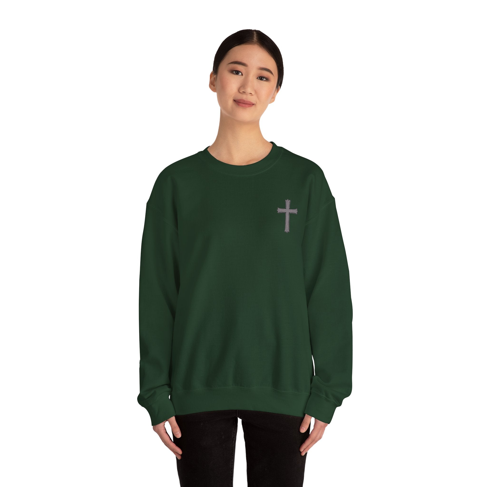 Crown of Thorns Sweatshirt — "By His Wounds We Are Healed" Isaiah 53:5 Crewneck