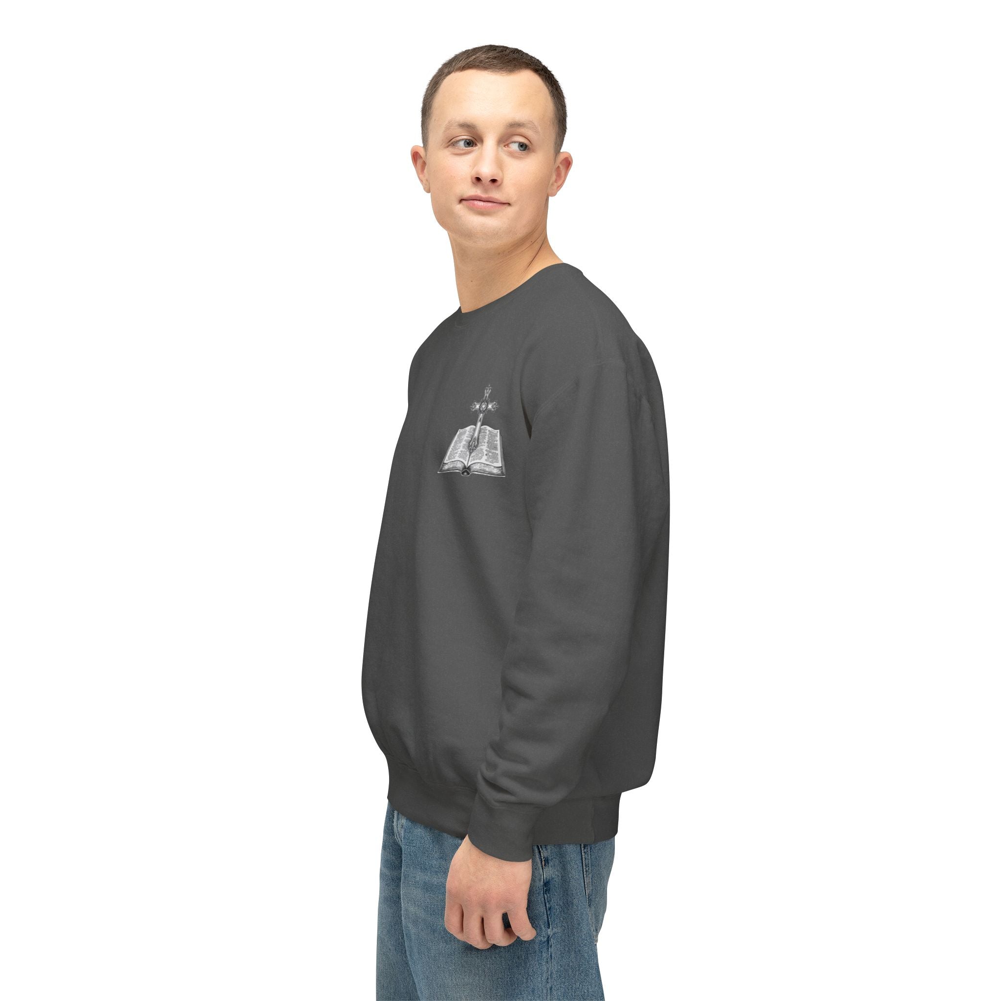 Lion Crewneck Sweatshirt — "King of Kings" Bible Verse Design