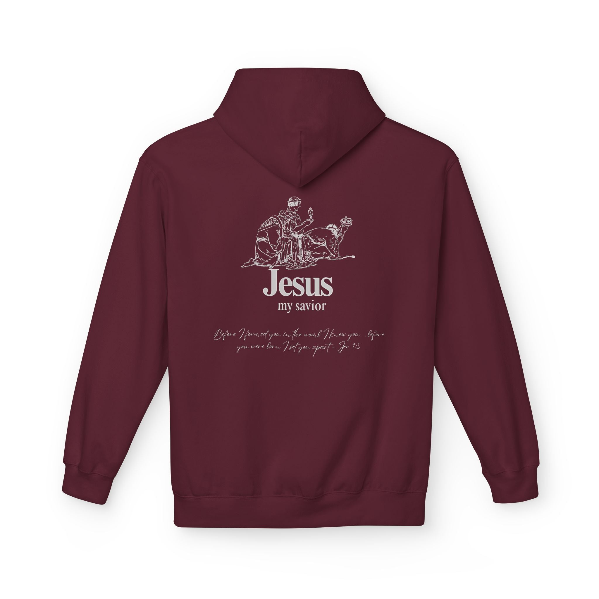 kings Hoodie — 'Jesus My Savior' Illustrated Lamb & Shepherd Faith Pullover