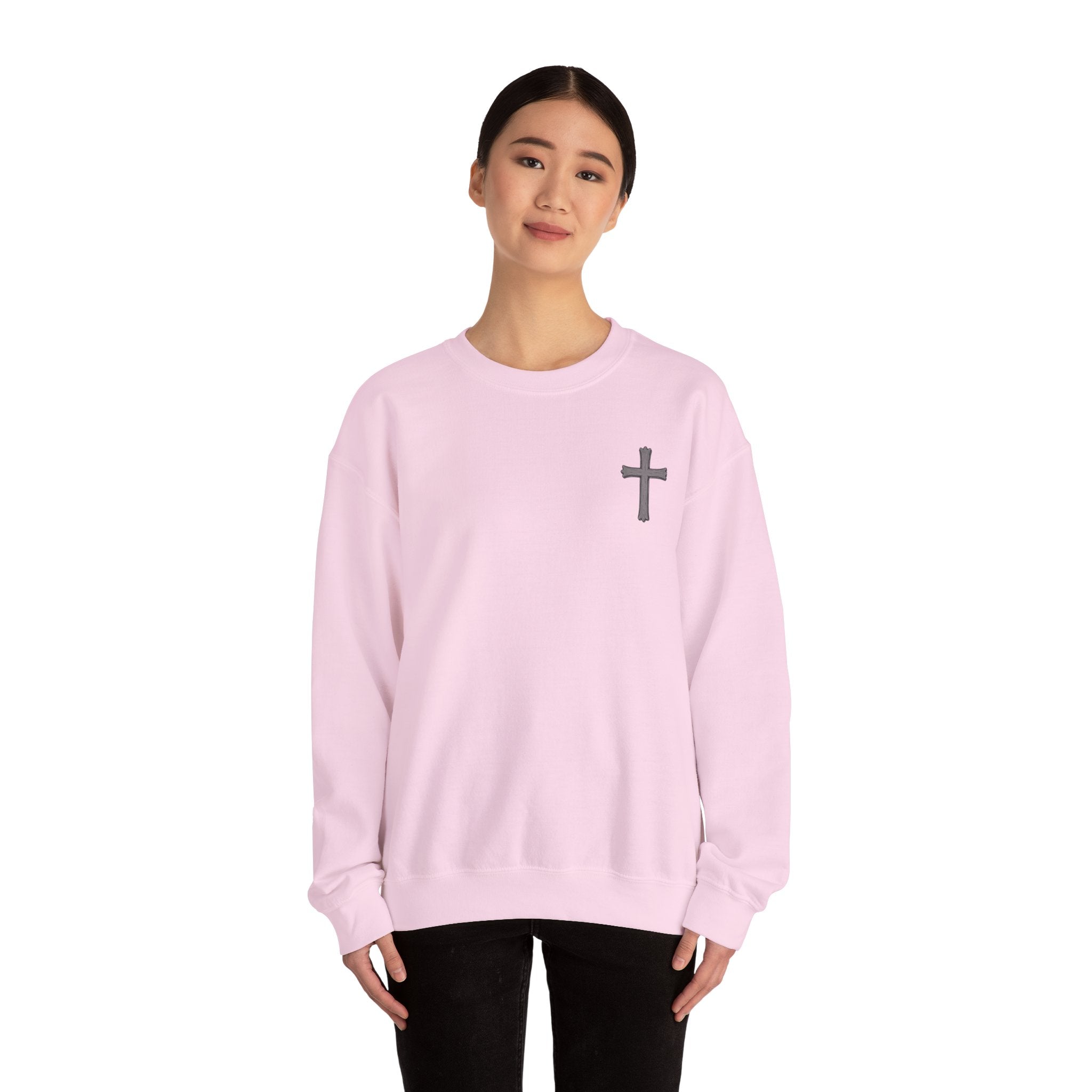 Crown of Thorns Sweatshirt — "By His Wounds We Are Healed" Isaiah 53:5 Crewneck