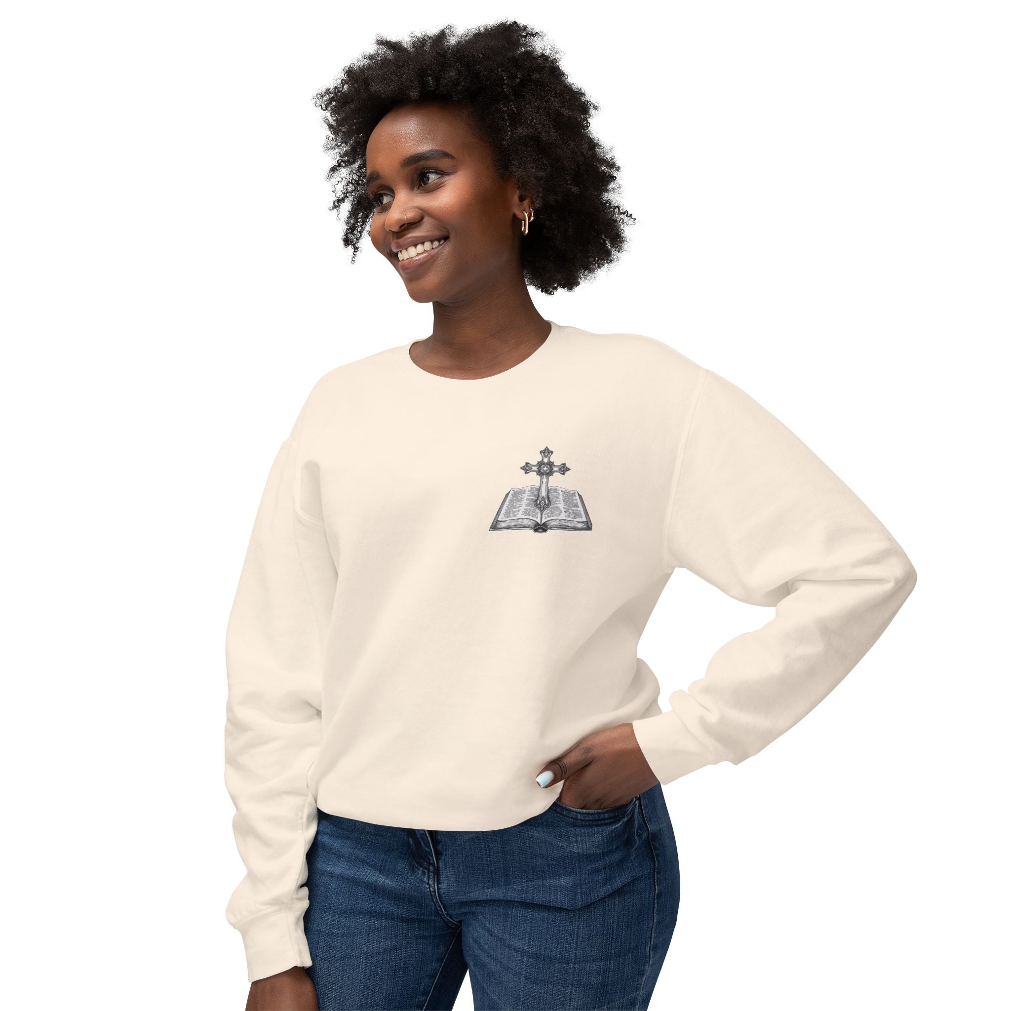 Lion Crewneck Sweatshirt — "King of Kings" Bible Verse Design