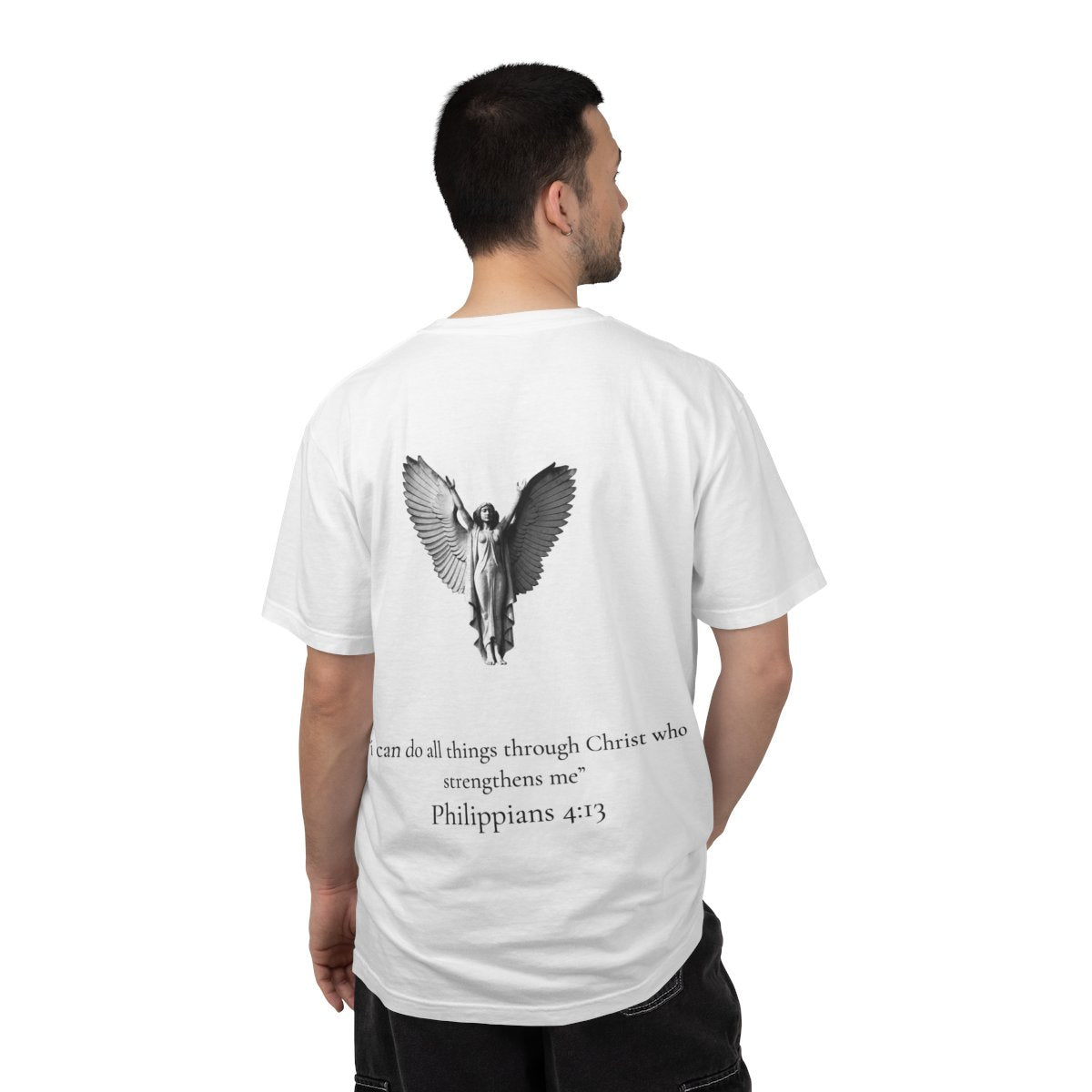 Philippians 4:13 Angel T-Shirt — 'I Can Do All Things' Christian Tee