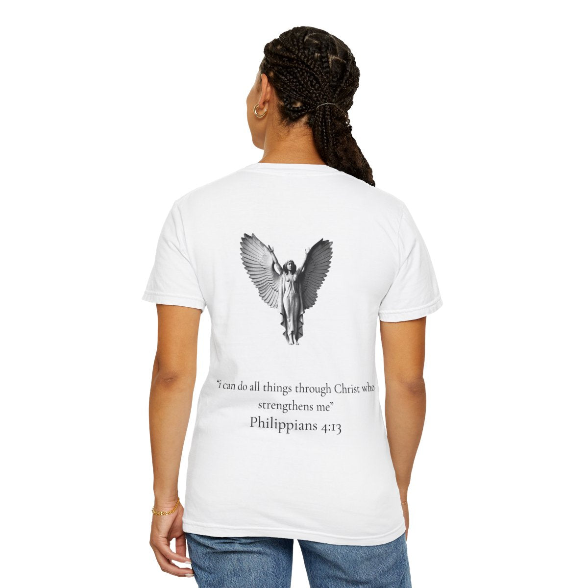 Philippians 4:13 Angel T-Shirt — 'I Can Do All Things' Christian Tee